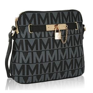 7039 Signature Crossbody bag , Vegan leather Shoulder bag Zipper closure